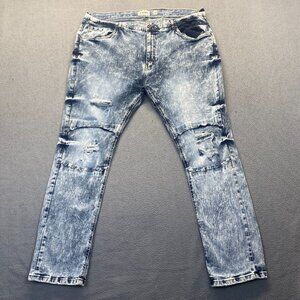 FWRD Denim . Jeans Mens Size 44 Slim‎ Y2K Distressed Blue Grunge.